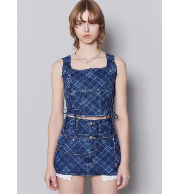 EMODA「サイドレースアップデニムビスチェ」|タンクトップ|