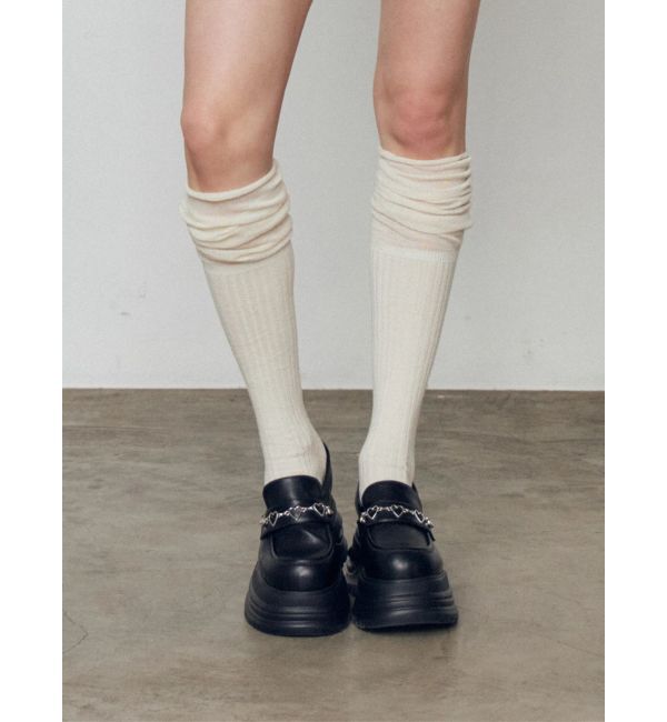 EMODA「SHEER SWITCHING HIGH SOCKS」|その他|ホワイト
