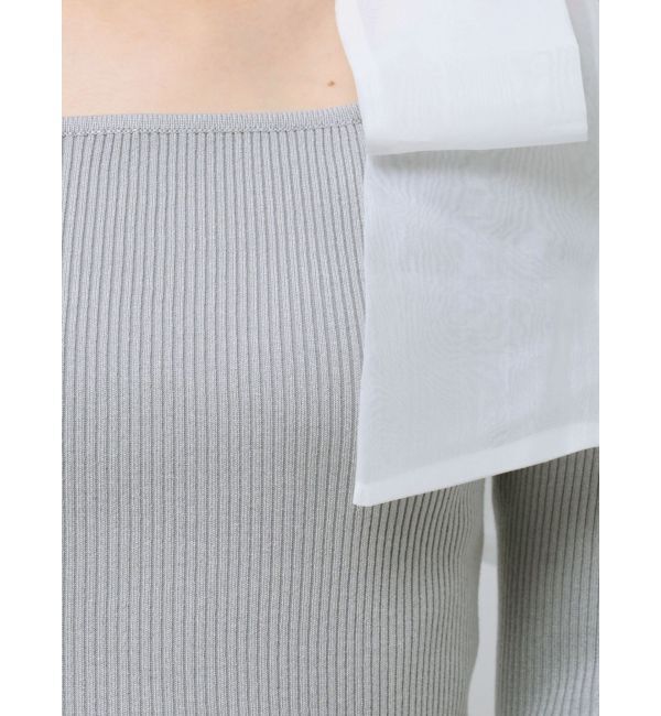 MERCURYDUO「ショルダーリボンロングスリーブニット」|ニット・セーター|