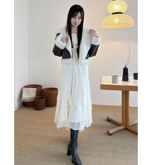 MERCURYDUO「フェイクレザームートンボンバージャケット」|その他|