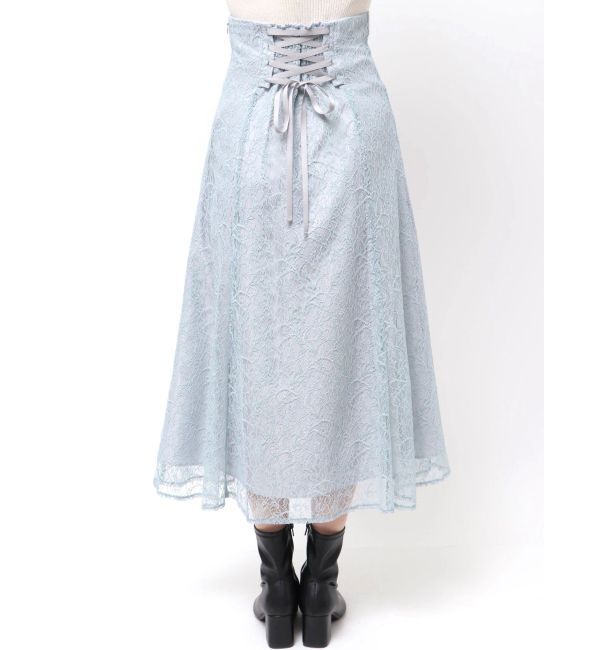 MERCURYDUO「コードレースバックレースアップフレアスカート」|スカート|