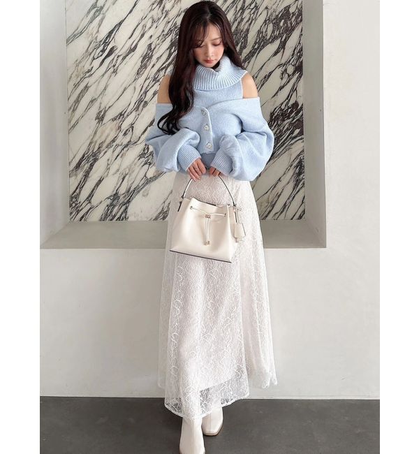 MERCURYDUO「コードレースバックレースアップフレアスカート」|スカート|