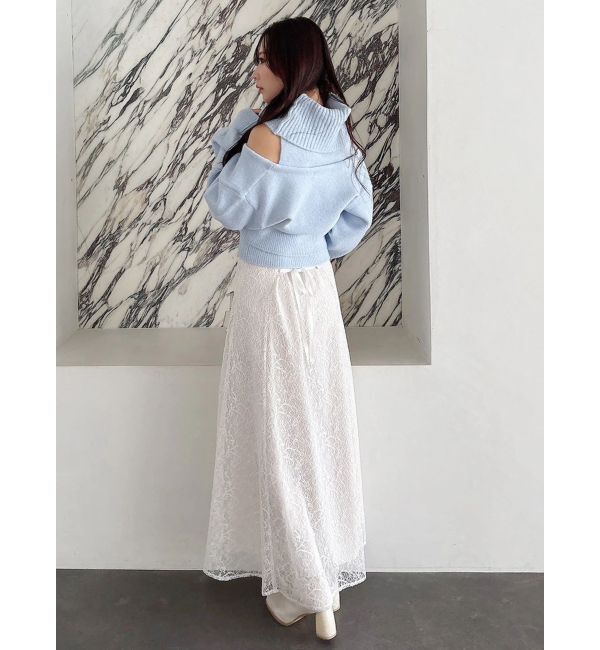 MERCURYDUO「コードレースバックレースアップフレアスカート」|スカート|