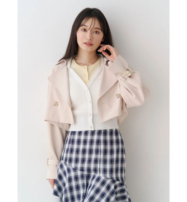 MERCURYDUO「バイカラーフェイクレイヤードニット」|ニット・セーター|