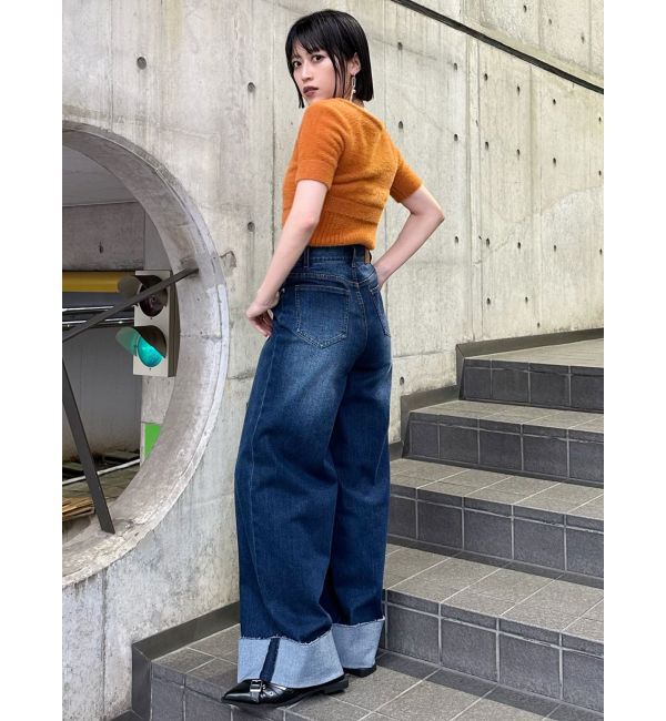 MURUA「ターンアップカットオフデニム」|デニム|