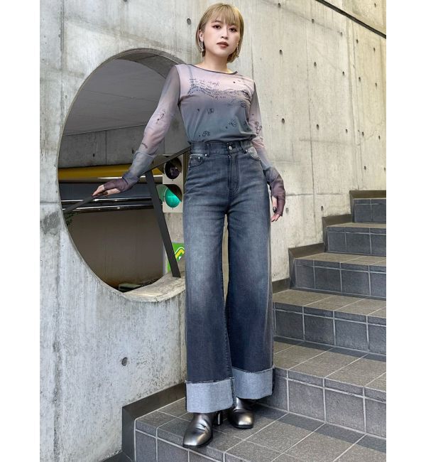 MURUA「ターンアップカットオフデニム」|デニム|