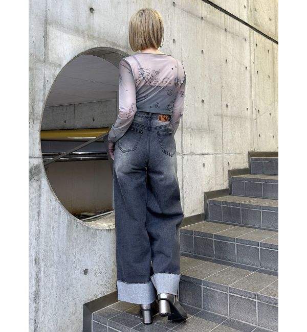 MURUA「ターンアップカットオフデニム」|デニム|