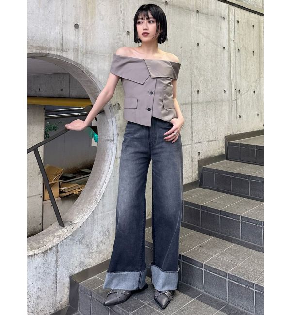 MURUA「ターンアップカットオフデニム」|デニム|