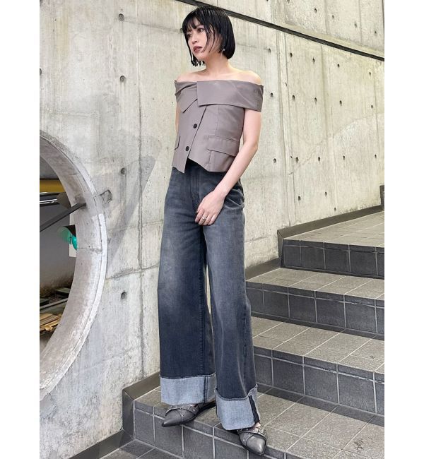 MURUA「ターンアップカットオフデニム」|デニム|