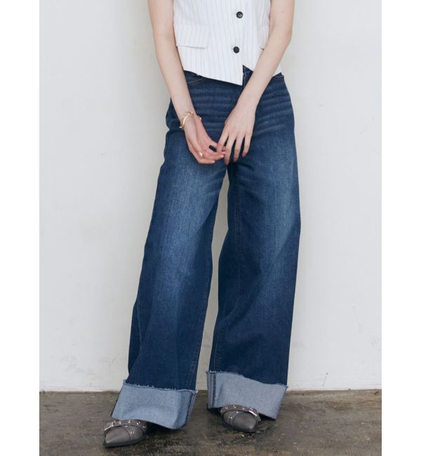 MURUA「ターンアップカットオフデニム」|デニム|インディゴ