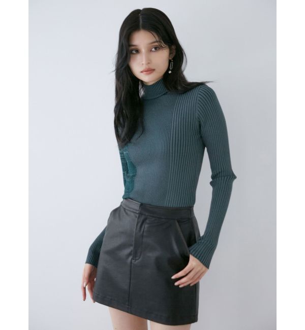 MURUA「ヴィンテージライクフェイクレザーミニスカート」|スカート|