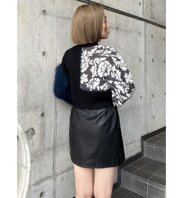 MURUA「ヴィンテージライクフェイクレザーミニスカート」|スカート|