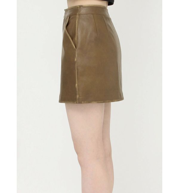 MURUA「ヴィンテージライクフェイクレザーミニスカート」|スカート|