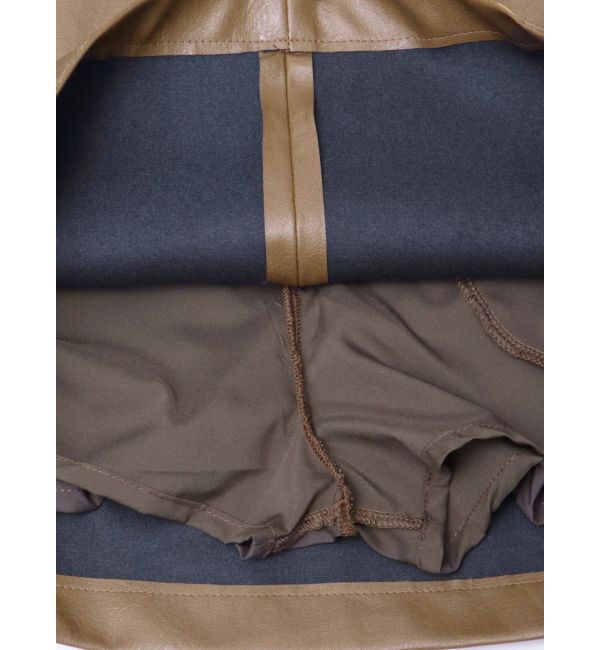 MURUA「ヴィンテージライクフェイクレザーミニスカート」|スカート|