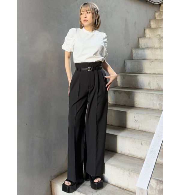 MURUA「ギャザースリーブトップス」|Tシャツ・カットソー|