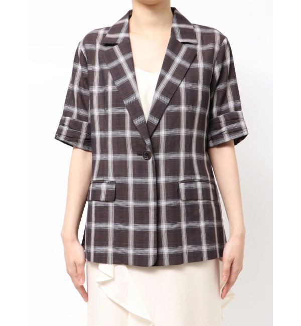 LAGUNAMOON「ハーフスリーブチェックジャケット」|その他|