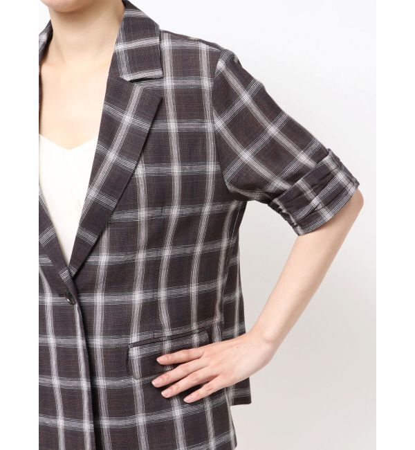 LAGUNAMOON「ハーフスリーブチェックジャケット」|その他|