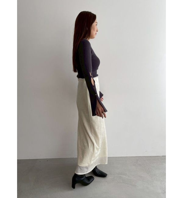 LAGUNAMOON「シアーベロアナロースカート」|スカート|