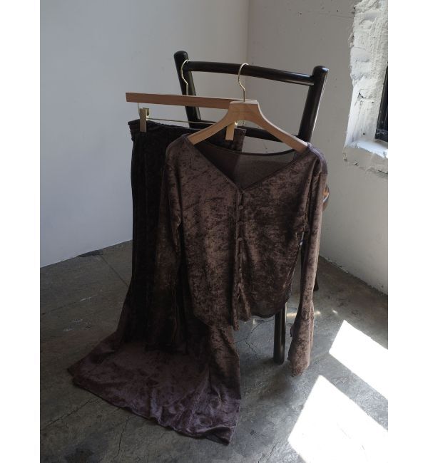 LAGUNAMOON「シアーベロアナロースカート」|スカート|