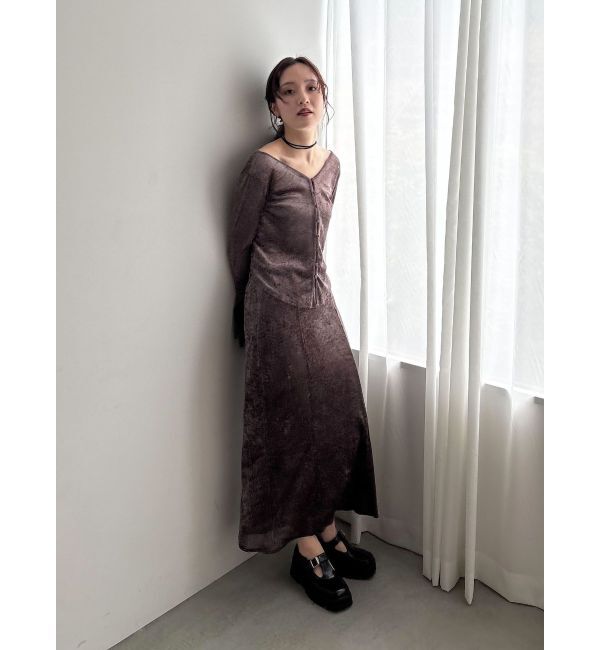 LAGUNAMOON「シアーベロアナロースカート」|スカート|