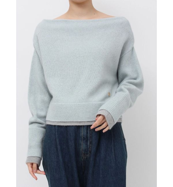 LAGUNAMOON「フォックスブレンドオフショルニットプルオーバー」|ニット・セーター|