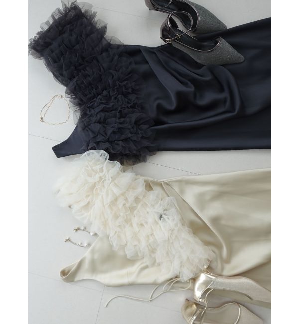 LAGUNAMOON「【ソンイさんコラボ】LADYチュールショールキャミドレス」|ドレス|