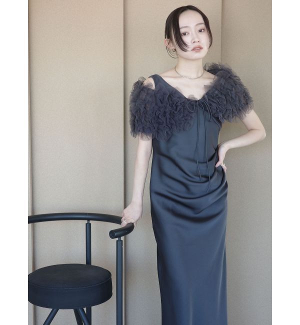 LAGUNAMOON「【ソンイさんコラボ】LADYチュールショールキャミドレス」|ドレス|