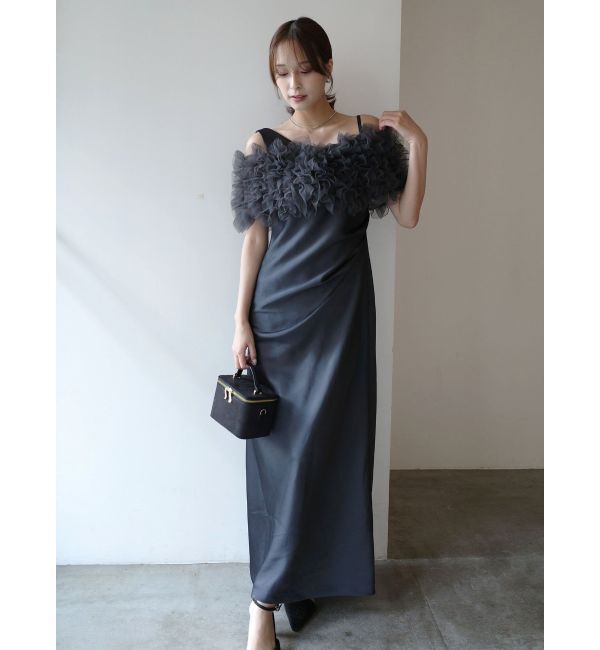 LAGUNAMOON「【ソンイさんコラボ】LADYチュールショールキャミドレス」|ドレス|