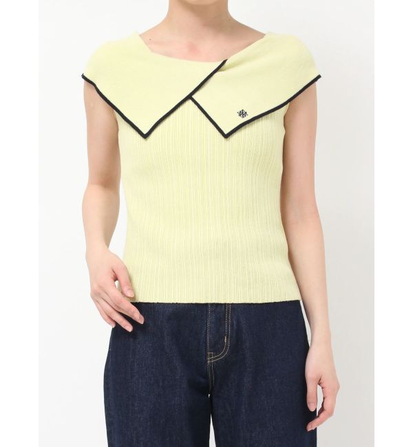 LAGUNAMOON「アシメカラーネックニット」|ニット・セーター|