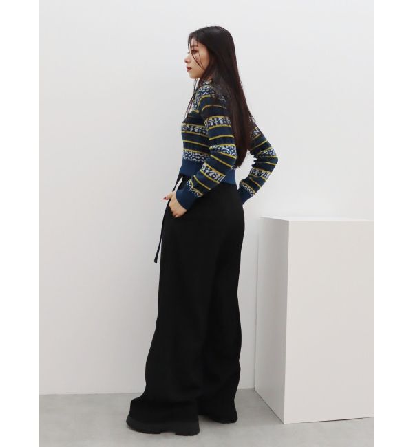 EVRIS「オリジナルジャガードショートニットカーディガン」|カーディガン|