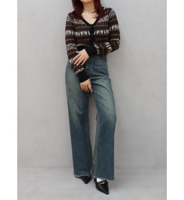 EVRIS「オリジナルジャガードショートニットカーディガン」|カーディガン|