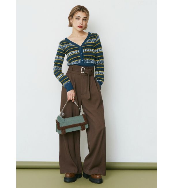 EVRIS「オリジナルジャガードショートニットカーディガン」|カーディガン|