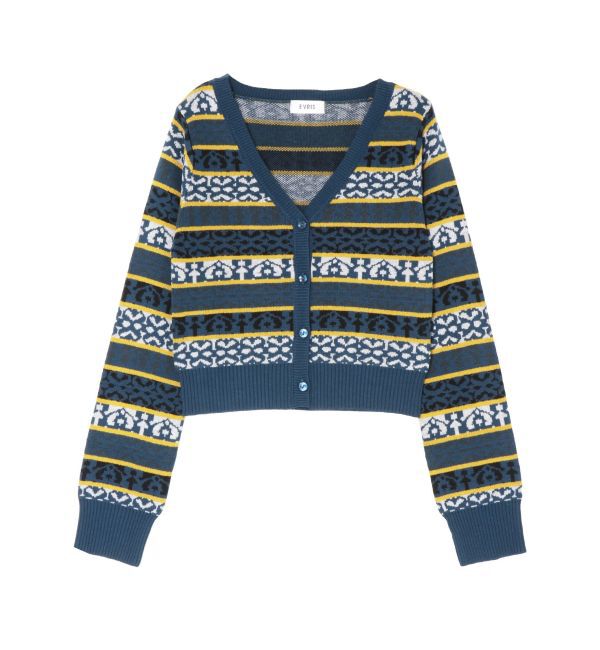 EVRIS「オリジナルジャガードショートニットカーディガン」|カーディガン|