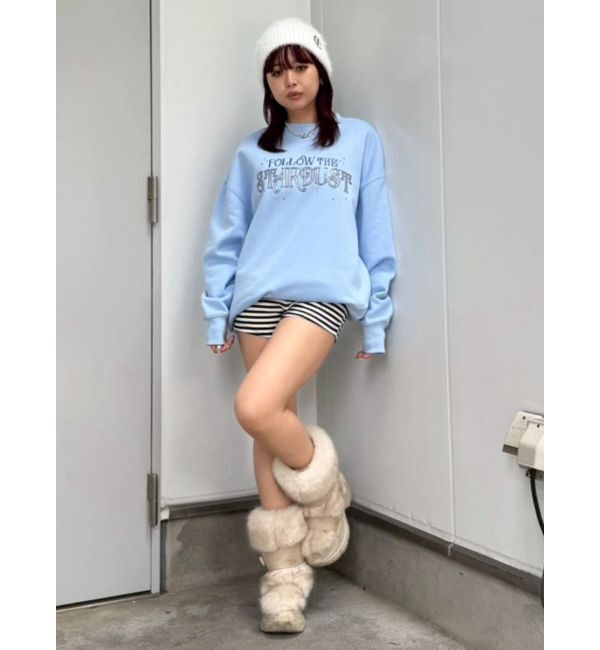 EVRIS「STARDUSTラインストーンBIGスウェットトップス」|スウェット・ジャージ|