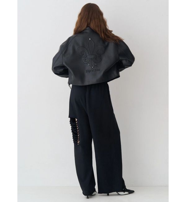 EVRIS「レースドッキングダメージスウェットワイドパンツ【セットアップ着用可能】」|その他|