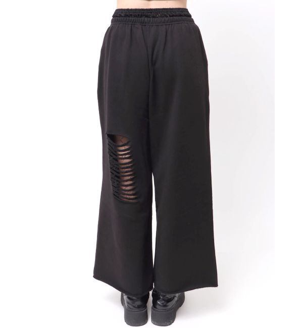 EVRIS「レースドッキングダメージスウェットワイドパンツ【セットアップ着用可能】」|その他|