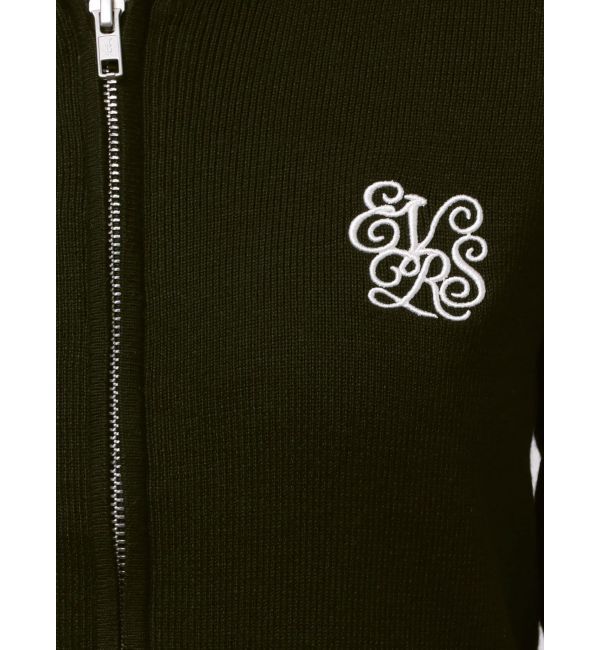 EVRIS「ワンポイントジップアップニットフーディー」|ニット・セーター|