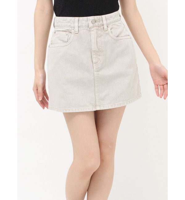 EVRIS「マイクロミニデニムスカート」|スカート|ベージュ