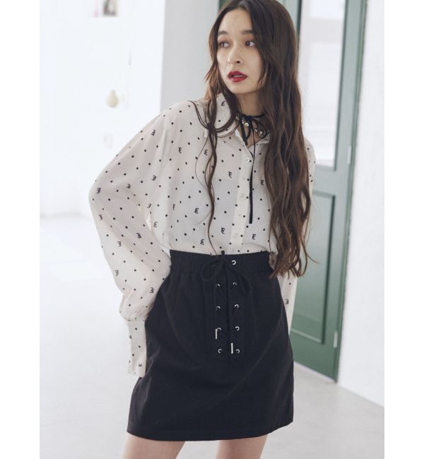 jouetie「レースアップボックスミニスカート」|スカート|