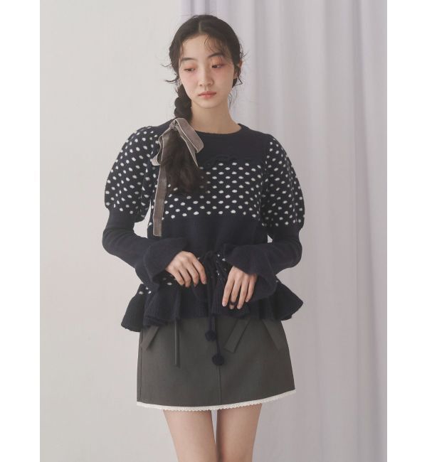 merry jenny「ribbon lace mini skirt」|スカート|