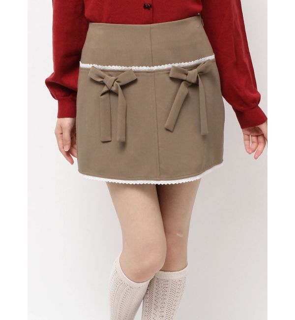 merry jenny「ribbon lace mini skirt」|スカート|