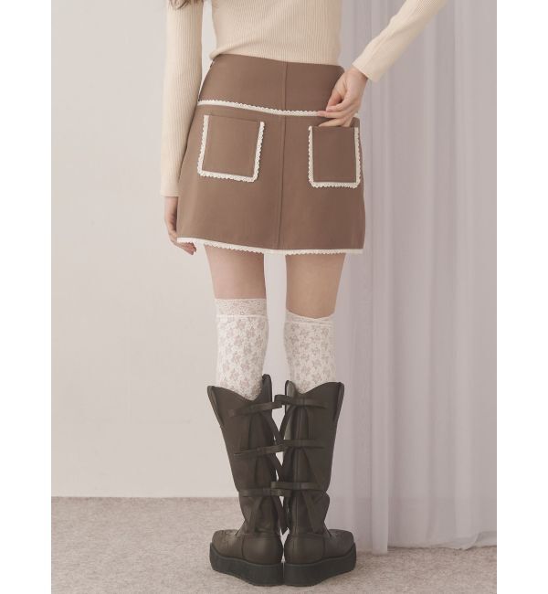 merry jenny「ribbon lace mini skirt」|スカート|