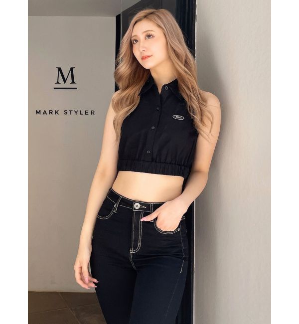 GYDA「GYDAプレートアメスリシャツ」|シャツ・ブラウス|ブラック