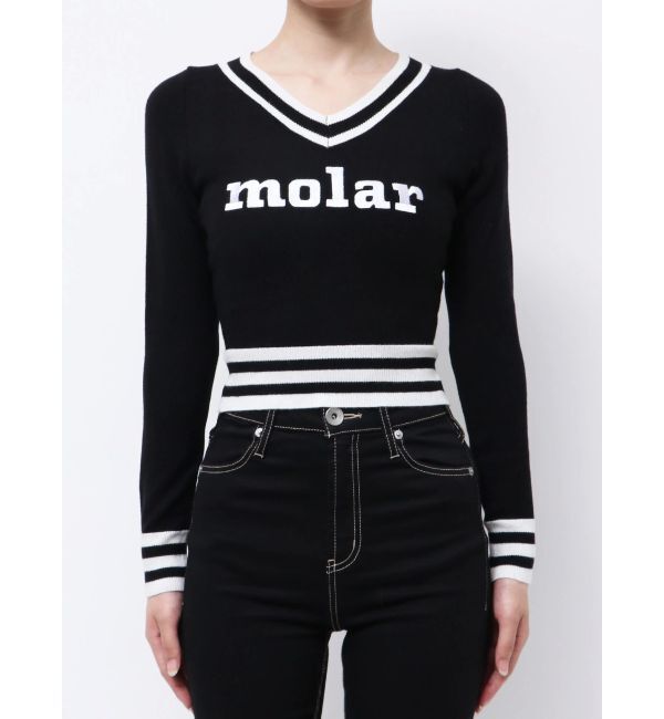 GYDA「molar Vネックニットトップス」|ニット・セーター|