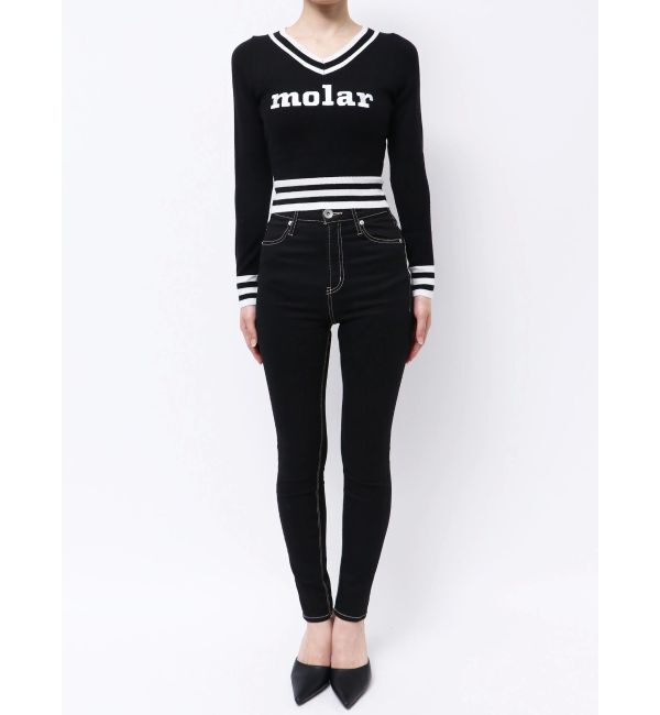 GYDA「molar Vネックニットトップス」|ニット・セーター|