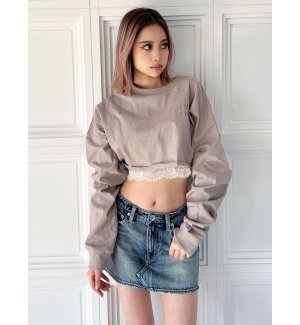 GYDA「Vintageデニムスカートライクショートパンツ」|スカート|