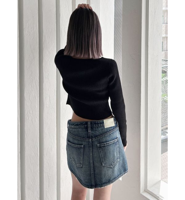 GYDA「Vintageデニムスカートライクショートパンツ」|スカート|