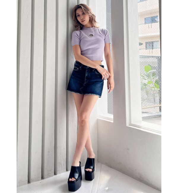 GYDA「Vintageデニムスカートライクショートパンツ」|スカート|