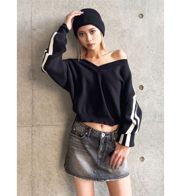 GYDA「Vintageデニムスカートライクショートパンツ」|スカート|