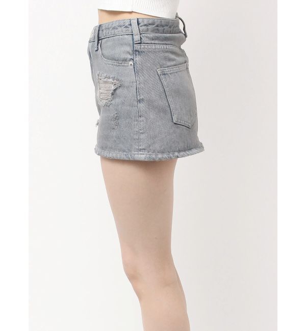 GYDA「ハイウエストダメージスカートライクデニムショートパンツ」|スカート|